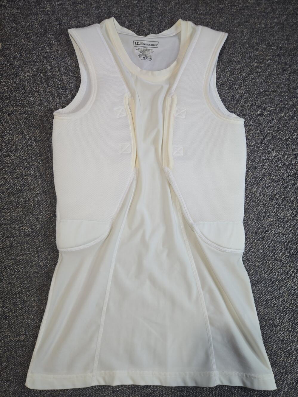 5.11 Tactical Mens Size Large Compression Holster Shirt Padded Security White